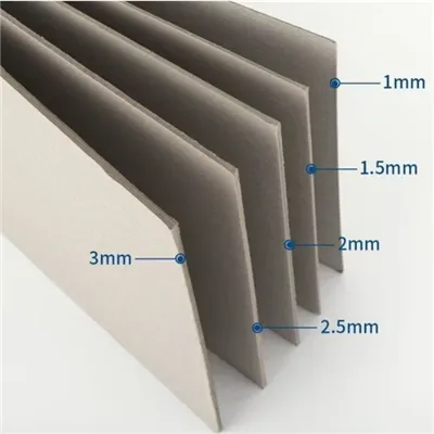 1.5mm Grey Board Two Side Grey Back Stiffness For Hardcover Book Cover 8.5'' X 11''